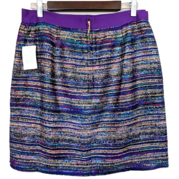 NWT Kate Spade Women's Kylie Jewelbox Colorful Striped Tweed Skirt Size 10 - Picture 5 of 8